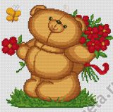 B171 Медвежонок с цветами, Luca-S