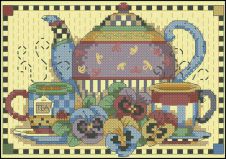 06877 Анютины глазки и чайник (Teatime Pansies), Dimensions