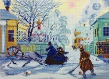 06.003.06 Морозный день по картине  Б. Кустодиева, Марья Искусница