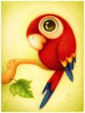 360 Красный попугай, Алмазная Мозаика