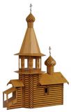 039 Набор из картона "Церковь деревянная", Умная Бумага
