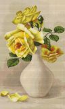 B508 Желтые розы в белой вазе, Luca-S