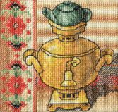Н-0528 Самовар с зелёным чайником, PANNA