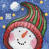 1262 Портрет снеговика, Алмазная Мозаика