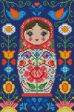 1324 Матрёшка в цветах, Алмазная Мозаика