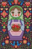 1325 Матрёшка с яблоками, Алмазная Мозаика