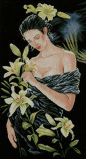 PN-0155748 Дама с лилиями (Lady with lilies), Lanarte