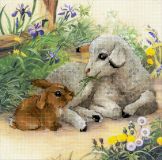 РТ-0051 Набор для вышивания крестом "Ягненок и кролик", Риолис